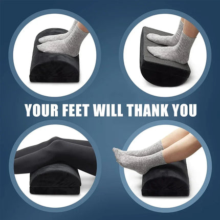 Under Desk Foot Rest, Memory Foam Foot Cushion with Washable Cover – image 10