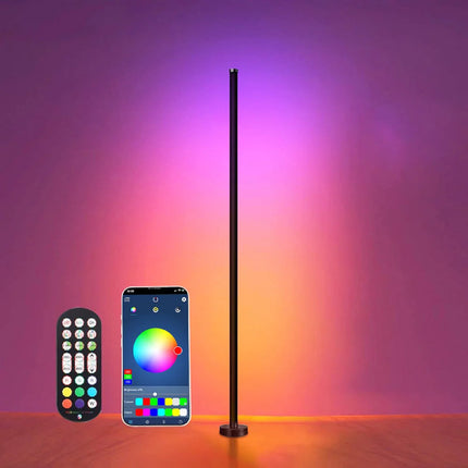 Floor Lamp for Bedroom, RGB Corner Floor Lamp with App and Remote Control