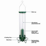 Tuzwa Squirrel-Proof Bird Feeder – Durable All-Weather Outdoor Wild Bird Feeder with Easy-Clean Tray