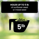 Tuzwa Squirrel-Proof Bird Feeder – Durable All-Weather Outdoor Wild Bird Feeder with Easy-Clean Tray