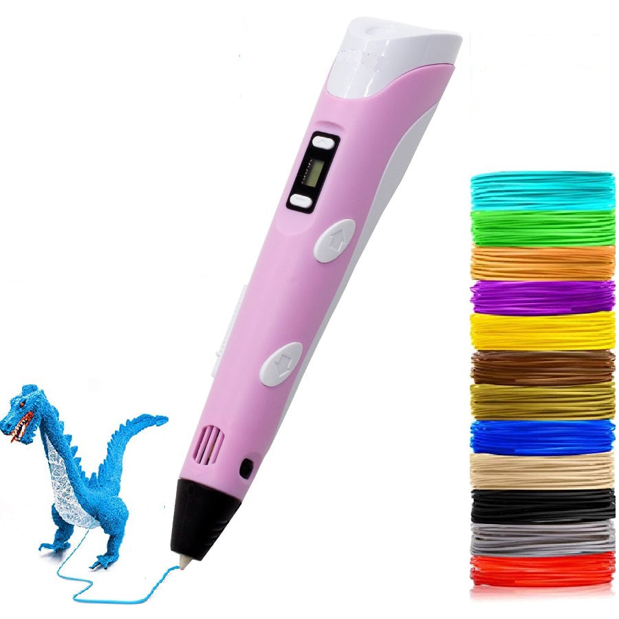 Tuzwa 3D Printing Pen – Adjustable 160–235°C Temperature, Variable Speed, 1.75mm PLA/ABS Filament Support & 5-Min Auto Standby
