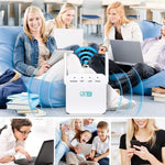 Tuzwa WiFi Range Extender – Dual-Band 2.4GHz & 5GHz WiFi Extender with High-Gain External Antennas, Gigabit Ethernet & Plug-In Setup