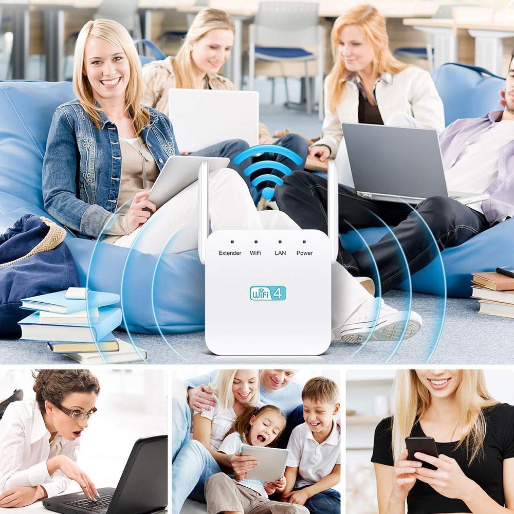 Tuzwa WiFi Range Extender – Dual-Band 2.4GHz & 5GHz WiFi Extender with High-Gain External Antennas, Gigabit Ethernet & Plug-In Setup