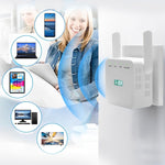 Tuzwa WiFi Range Extender – Dual-Band 2.4GHz & 5GHz WiFi Extender with High-Gain External Antennas, Gigabit Ethernet & Plug-In Setup