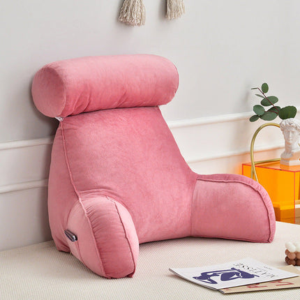 Husband Pillow with Arms and Adjustable Headrest, Backrest Pillow with Arms