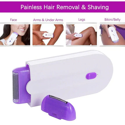 Epilator for Legs and Body, Cordless Electric Hair Remover with 2 Heads