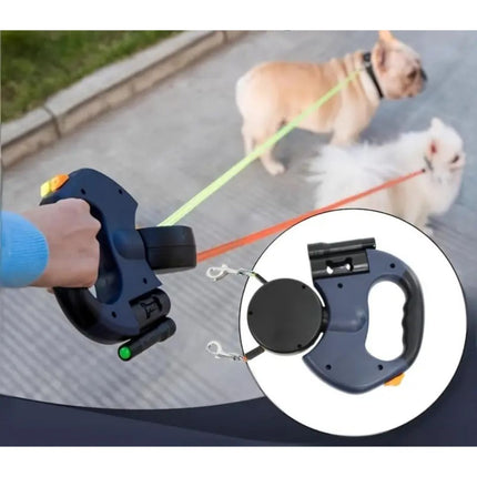 Double Dog Leash for Two Dogs, Anti Tangle, Padded Handle