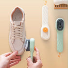 Shoe Scrubber Brush with Soap Dispenser, Shoe Cleaning Kit with 2 Brushes, Shoe Cleaner for Sneakers and Floors