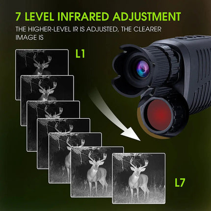 Digital Night Vision Monocular with Infrared, Night Vision Device with 3x Optical Zoom for Photo and Video in Darkn – image 5