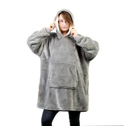 Oversized Sweater Blanket Hoodie Fleece Lining, Cozy Sweater Blanket – media 11