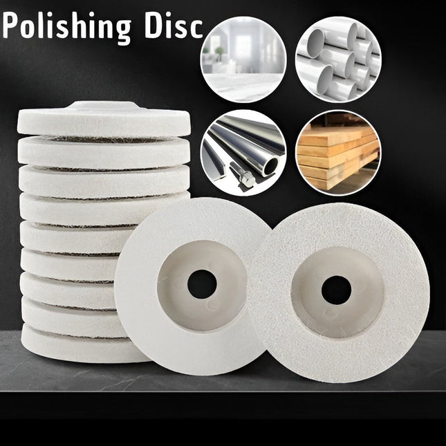 Polishing Disc for Drill, Wool Felt Buffing Wheel, Wool Polishing Pad for Metal and Chrome, 4 Inch Buffing Pad