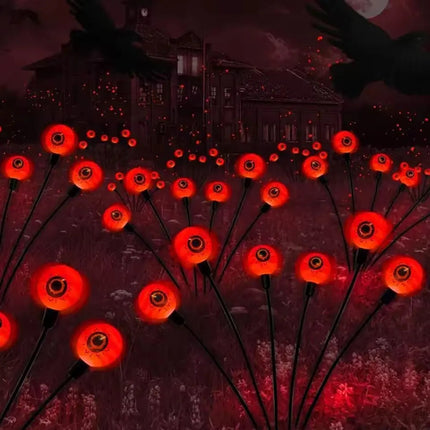Solar Garden Lights, Halloween Eyeballs Solar Stake Lights Set of 6