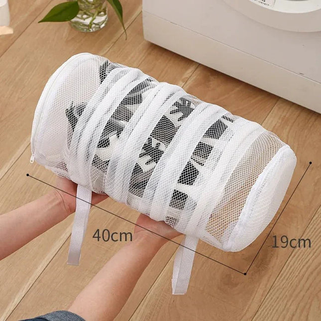 Mesh Laundry Bag for Shoes, Zippered Shoe Wash Bag for Washing Machine