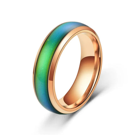Color Changing Emotion Ring in Polished Alloy, Unisex Couples Gift Band Ring – image 8