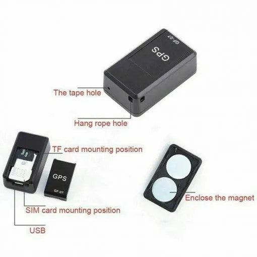 Tuzwa Mini GPS Tracker – Magnetic Vehicle Tracker with Real-Time Location, 2G GSM, 400mAh Battery & 12-Day Standby