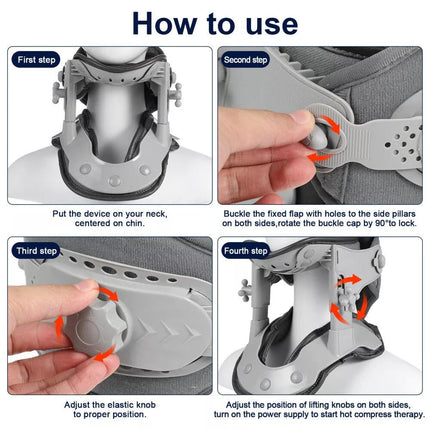 Neck Stretcher Traction Device with Heat, 8 Airbag Cervical Traction Device – image 8