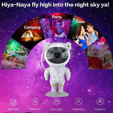 Astronaut Galaxy Projector Night Light, Star Projector with 8 Nebula Effects
