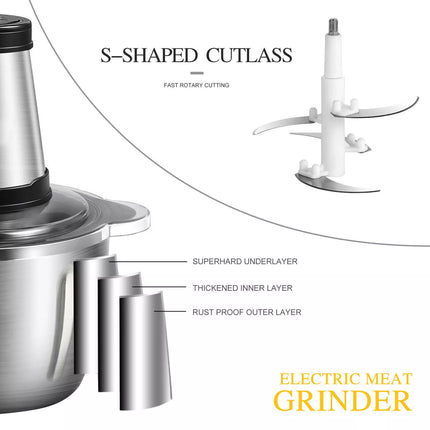 Electric Vegetable Chopper, Electric Food Chopper with 2 Speeds – image 4