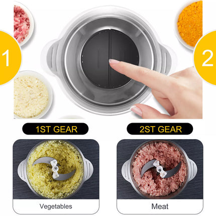 Electric Vegetable Chopper, Electric Food Chopper with 2 Speeds – image 6