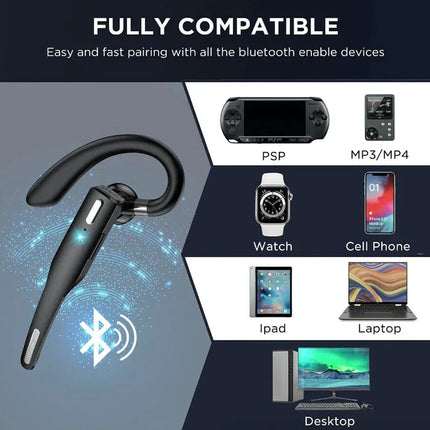 Noise Cancelling Earpiece with Dual Mic, Wireless Headset with 20 Hour Talk Time – image 8