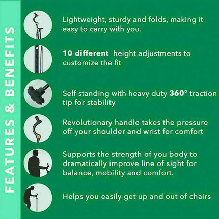 Walking Canes for Seniors, Lightweight Aluminum Walking Stick for Balance - image 9