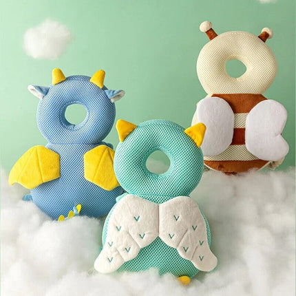 Infant Head Protector Backpack, Mesh and Plush Animal Designs – image 16