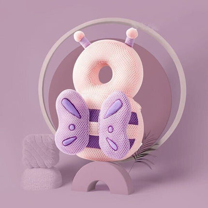 Infant Head Protector Backpack, Mesh and Plush Animal Designs – image 8