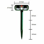 Tuzwa Solar Ultrasonic Deer Repeller – PIR Motion Sensor, 30 ft Range, 110° Detection, Weather-Resistant Animal Deterrent