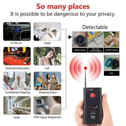 RF Detector, Bug Detector with Lens Finder to Detect Hidden Cameras and Audio Bugs – image 6