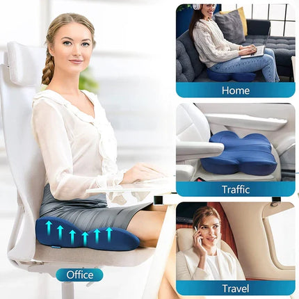 Seat Cushion Memory Foam for Tailbone Relief, Non Slip Office Chair Cushion – image 7