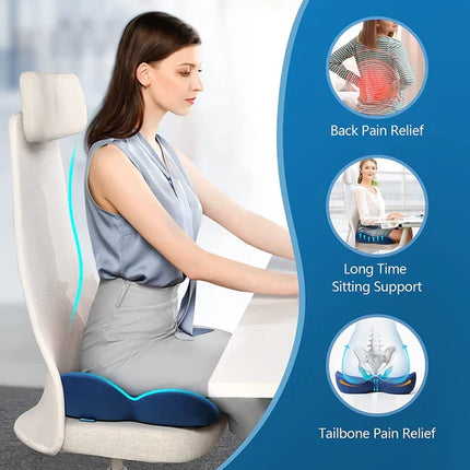 Seat Cushion Memory Foam for Tailbone Relief, Cushion for Tailbone Pain with Cut Out – image 4