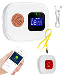 Tuzwa Medical Alert Button for Seniors – 328FT Wireless Caregiver Call System with 120dB Alarm, App Alerts, LED Flash & Lanyard