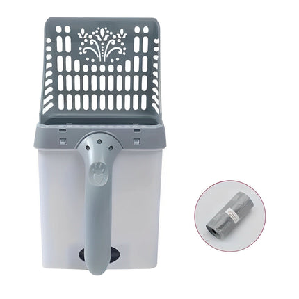 Cat Litter Scoop with Bags, Self Bagging Litter Scooper with Trap Door