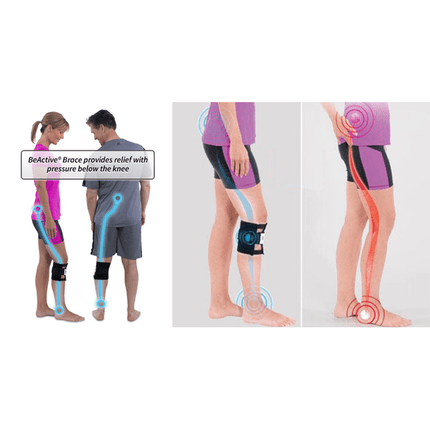 Knee Support Brace for Sciatica, Adjustable Knee Wrap with Acupressure Pressure Point Pad – image 4
