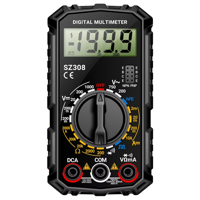 Digital Multimeter, Electrical Tester with Ammeter and Ohmmeter, Voltage Tester Kit for AC DC Voltage and Resistance