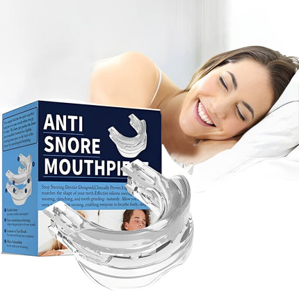 Anti Snoring Mouthpiece Guard, Custom Fit Mouth Guard for Snoring, Mandibular Advancement Device in Soft Silicone