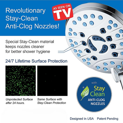 Handheld Shower Head with Hose, Adjustable Showerhead with 8 Settings