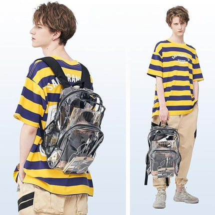 Clear Backpacks, Heavy Duty Clear Backpack with Padded Straps, Durable Backpack with Multiple Compartments, Clear Bag
