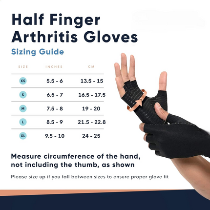 Compression Gloves for Arthritis, Copper Compression Gloves with Open Finger Design – image 4
