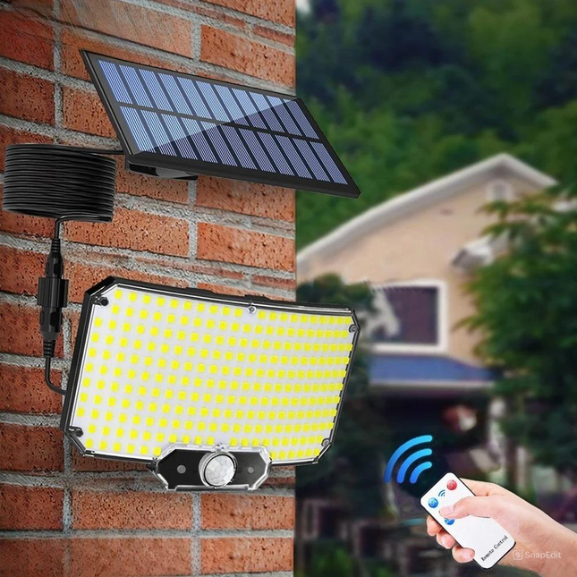 Motion Sensor Flood Lights, Solar Outdoor Light with Remote, Motion Detector Light Outdoor, IP65 Outdoor Flood Light