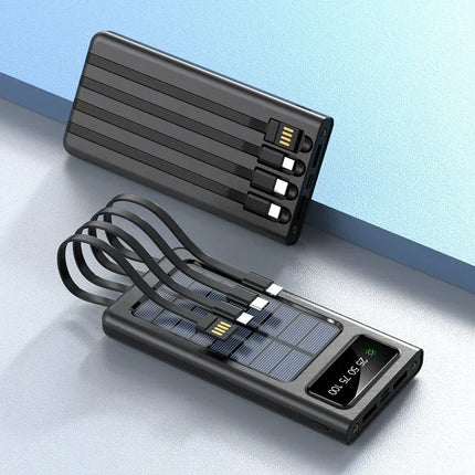 Power Bank with Built In Cables, Portable Phone Charger and Battery Pack with LED Display