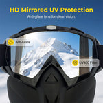 Tuzwa Face Shield with Detachable Safety Goggles – Polycarbonate Full Face & Eye Shield, Adjustable Strap, Side Ventilation, 4 Lens Colors