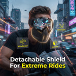 Tuzwa Face Shield with Detachable Safety Goggles – Polycarbonate Full Face & Eye Shield, Adjustable Strap, Side Ventilation, 4 Lens Colors