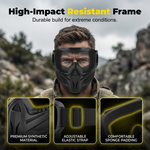 Tuzwa Face Shield with Detachable Safety Goggles – Polycarbonate Full Face & Eye Shield, Adjustable Strap, Side Ventilation, 4 Lens Colors