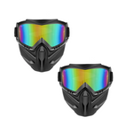 Tuzwa Face Shield with Detachable Safety Goggles – Polycarbonate Full Face & Eye Shield, Adjustable Strap, Side Ventilation, 4 Lens Colors