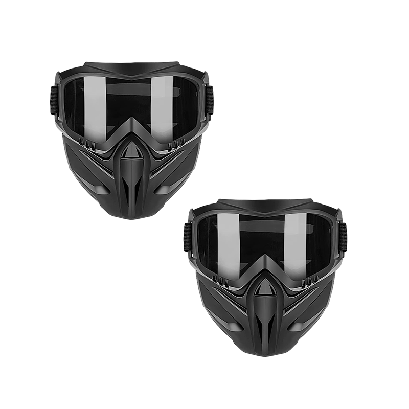 Tuzwa Face Shield with Detachable Safety Goggles – Polycarbonate Full Face & Eye Shield, Adjustable Strap, Side Ventilation, 4 Lens Colors