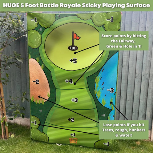 Golf Game Set for Indoor and Outdoor, Sticky Golf Chipping Game with Mat and 16 Balls