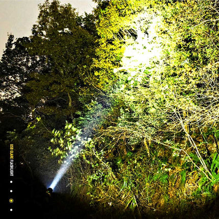 USB Powerful Flashlight Torch, Rechargeable Aircraft Grade Aluminum LED Torch with Telescopic Zoom, 5 Light Modes and IPX-6 Rating