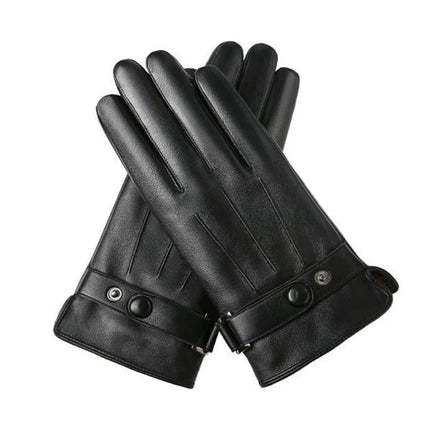 Winter Gloves for Men, Touch Screen Driving Gloves with Windproof Synthetic Leather and Warm Lining for Commuting – image 10