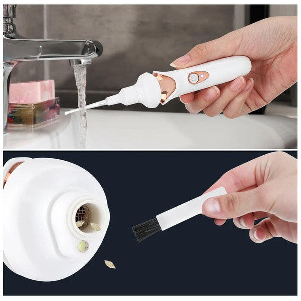 Ear Wax Remover Electric, Ear Cleaner with LED Light and Soft Silicone Tip